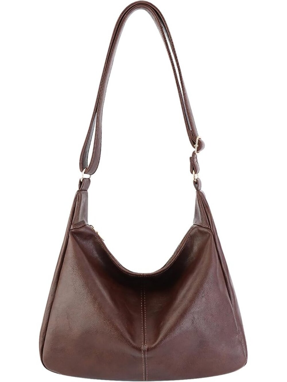 Hobo Bags for Women Foldable Leather Slouchy Shoulder Bag Crossbody Purses